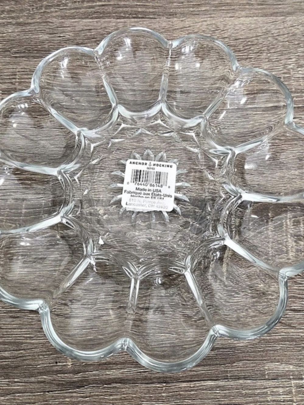 Anchor Hocking 12 Egg Holder Deviled Egg Holder 9.5" New